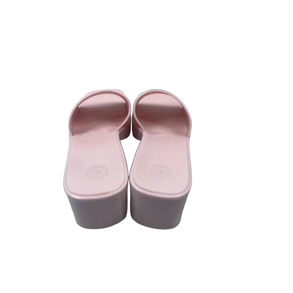 Urban Outfitters UO Pink Jelly Slip-on Mules Sandals Women Sz 6 - Picture 4 of 7
